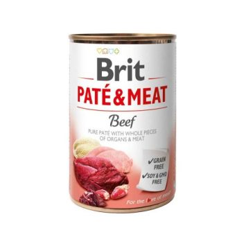 Brit Pate &Meat Beef - консервы для собак, говядина