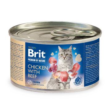 Brit Premium Chicken &Beef - влажный корм для кошек (курица/говядина)