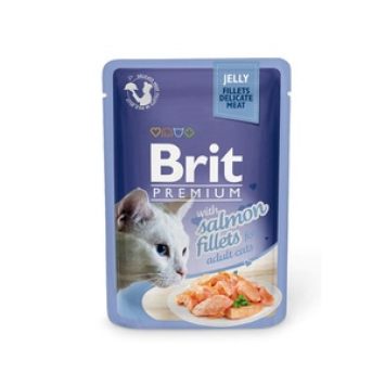Brit Premium Cat pouch (Брит Премиум Кэт) - филе лосося в желе (пауч)