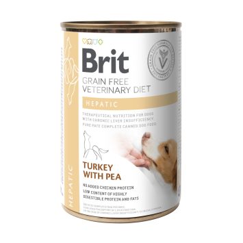 Brit (Брит) VetDiets Dog Hepatiс - Влажный корм для собак с заболеванием печени (индейка/горошек)