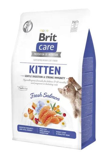 Brit Care (Брит Кеа) GF Kitten Gentle Digestion Strong Immunity - Беззерновой корм для котят (лосось)