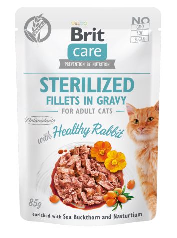 Brit Care (Брит Кеа) Филе в соусе с кроликом для стерилизованных котов (пауч)