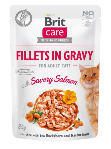 Brit Care (Брит Кеа) Филе в соусе с пикантным лососем для котов (пауч)