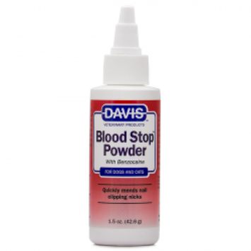 Davis Blood Stop Powder ДЭВИС БЛАД СТОП кровоостанавливающий порошок с бензокаином для собак и котов