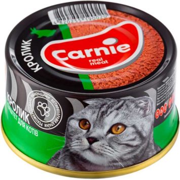Carnie (Карни) – Консервированный паштет для взрослых котов (кролик)
