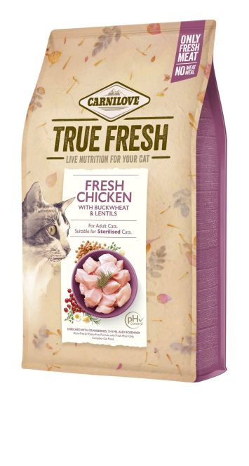 Carnilove (Карнилав) True Fresh Cat - корм для взрослых и стерилизованных котов, с курицей