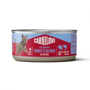 Carnilove (Карнилав) Cat Kittens Turkey & Salmon Pate - Консервированный беззерновой корм для котят всех пород, с индейкой и лососем паштет