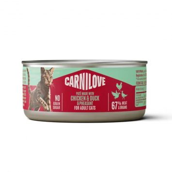 Carnilove (Карнилав) Cat Adult Chicken, Duck & Pheasant - Консервированный беззерновой корм для взрослых кошек всех пород, с курицей, уткой и фазаном паштет