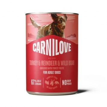Carnilove (Карнилав) Adult Dog Turkey & Reindeer & Wildboar - Консервированный беззерновой корм для взрослых собак всех пород, с индейкой, олениной и диким кабаном паштет