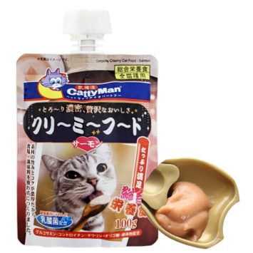 CattyMan (КэттиМен) Creamy Food Salmon – Жидкое лакомство крем-суп с филе лосося для котов и котят