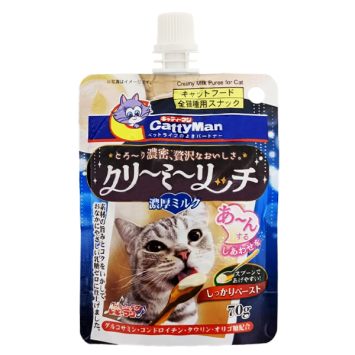CattyMan (КэттиМен) Creamy Milk Puree– Жидкое лакомство пюре молочное для котов и котят
