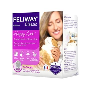 Ceva Feliway Classic (Сева Феливей Классик) Коррекция поведения, феромон для кошек, дифузор + сменный блок 48 мл