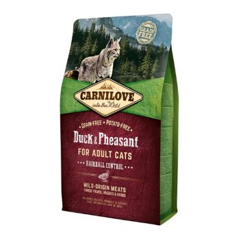 Carnilove (Карнилав) Cat Duck &Pheasant Hairball Control Сухой - корм для кошек для выведения комков шерсти, с уткой и фазаном 