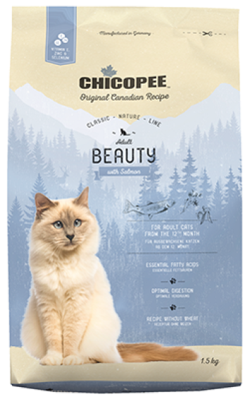 Chicopee (Чикопи) CNL Cat Adult Beauty Salmon - Сухой корм для улучшения состояние кожи и шерсти на основе мяса (домашней птицы и лосося)