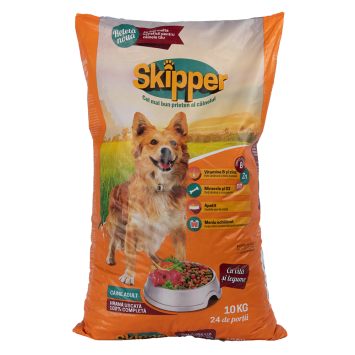 Skipper (Шкипер) - Сухой корм для взрослых собак, говядина и овощи