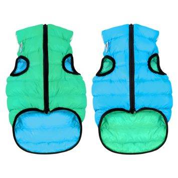 Collar (Коллар) AiryVest Lumi двустороння курточка для собак, салатово-голубая