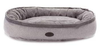 Harley & Cho (Харли энд Чо) Donut Grey овальный лежак для собак (серый)