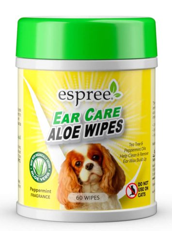 Espree (Эспри) Ear Care Aloe Wipes - Влажные салфетки с алоэ для ушей собак