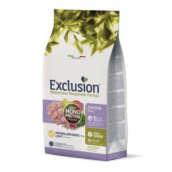 Exclusion (Эксклюжн) Light  Chicken Medium Breed- Монопротеиновый корм для взрослых собак с избыточным весом и стерилизованных с курицей