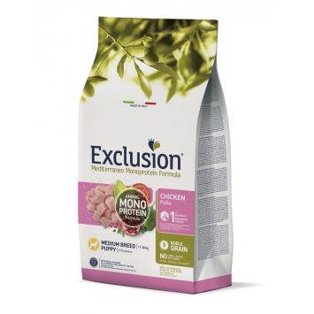 Exclusion (Эксклюжн) Puppy Chicken Medium Breed- Монопротеиновый корм для щенков средних  пород с курицей