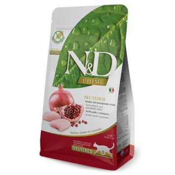 Farmina  N&D Prime GF Cat Chicken &Pomegranate Neutered Adult - Сухой корм для стерилизованных взрослых котов (курица/гранат) 