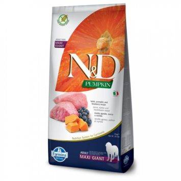 Farmina (Фармина) N&D Pumpkin GF Dog Lamb &Blueberry Adult Giant &Maxi – Беззерновой Сухой корм для взрослых собак крупных и гигантских пород (ягненок/тыква/черника)