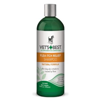 Vet`s Best (Ветс Бест) Flea Itch Relief Shampoo - Успокаивающий шампунь от укусов блох
