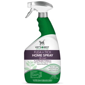 Vet`s Best (Ветс Бест) Flea +Tick Home Spray For Cats- Универсальный спрей от блох и клещей для кошек и дома