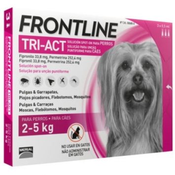 Frontline Tri-Act (Фронтлайн Три-Акт) Капли для собак от 2 до 5 кг