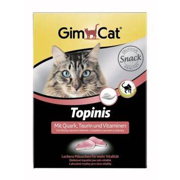 GimCat (ДжимКет) Topinis Лакомство для кошек таблетки-мышки с творогом и таурином