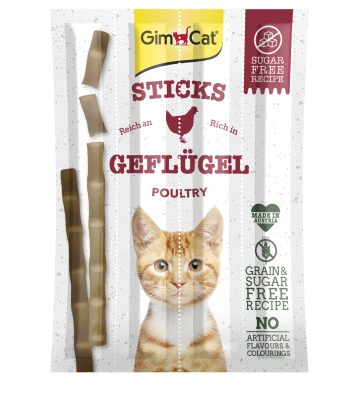 GimСat (ДжимКет) Sticks - лакомство для кошек с мясом домашних птиц 4 шт.
