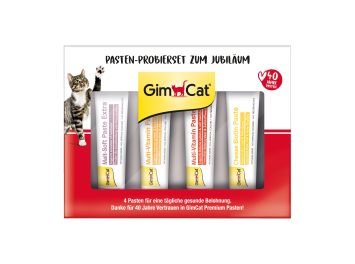 GimCat (Джимкет) Pasten-Probierset Zum Jubilaum - Бокс юбилейный с пастами для кошек 60 г (4 шт х 15 г)