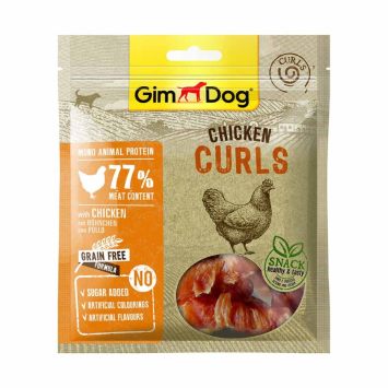 GimDog (Джимдог) Лакомство для собак Chicken Curls Мясные спиральки, курица 55 гр