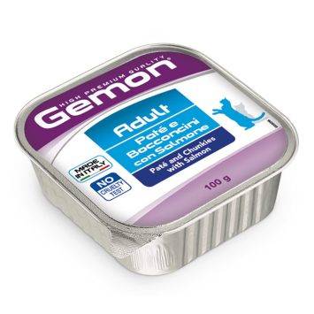 Gemon (Джемон) Cat Adult Pate & Chunkies with Salmon - Влажный корм для взрослых котов с лососем
