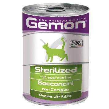 Gemon (Джемон) Cat Adult Sterilised Chunkies with Rabbit - Влажный корм для стерилизованных котов с кроликом