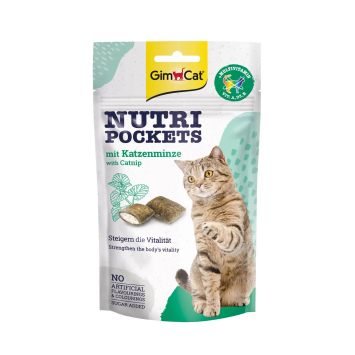 GimCat (ДжимКэт) Nutri Pockets - Подушечки с кошачьей мятой и мультивитаминами для котов
