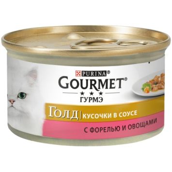 Gourmet Gold (Гурмет Голд) кусочки в подливке с форелью и овощами