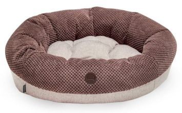 Harley & Cho (Харлі енд Чо) Bagel Brown овальний лежак для котів та собак (коричневий)