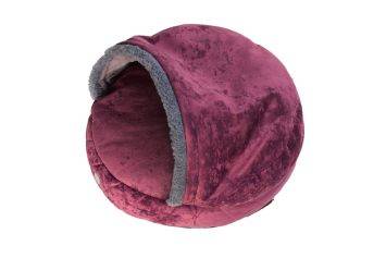 Harley & Cho (Харлі енд Чо) Cover Plush Cherry лежак-норка для собак та кішок (вишневий)