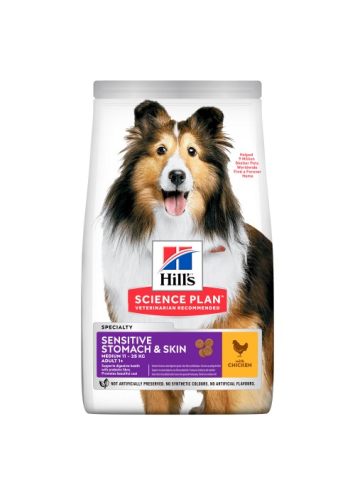 Hills (Хилс) SP Canine Adult Sensitive Stomach &Skin - корм для взрослых собак с курицей