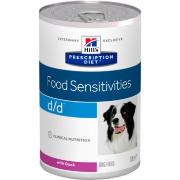 Hills Wet PD Canine d/d Duck - лечебный влажный корм для собак при кожных реакциях и рвоте/диарее в случае аллергии (утка)