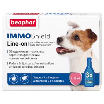 Beaphar (Беафар) Immo  Shield Line-on Капли от паразитов с диметиконом для собак мелких пород