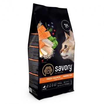 Savory (Сейвори) Kitten rich in Fresh Salmon with Marine Fish - Сухой корм для котят всех пород со свежим лососем и морской рыбой