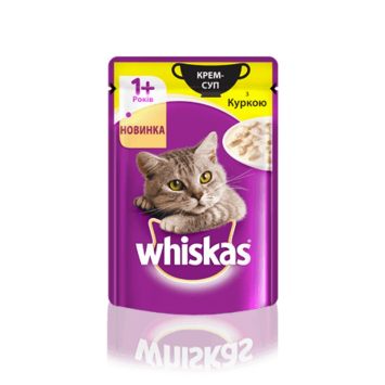 Whiskas (Вискас) Крем-суп с курицей для взрослых кошек, пауч