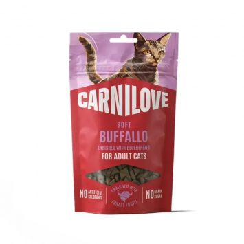 Carnilove (Карнилав) Adult Cat Soft Snack Buffalo with Blueberries - Беззерновые полувлажные лакомства для взрослых кошек, с буйволом и голубика