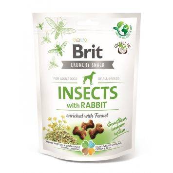 Brit Care Dog Crunchy Cracker Insects - Лакомства для собак для иммунитета (насекомые, кролик и фенхель)
