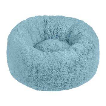 Red Point (Рэд Поинт) Donut - Лежак со съемной подушкой для собак мелких пород и котов (голубой)