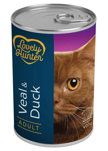 Lovely Hunter (Лавли Хантер) Adult Veal and Duck – Консервированный корм для взрослых кошек (телятина/утка)