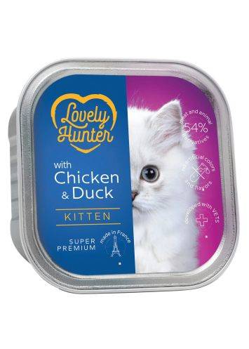 Lovely Hunter (Лавли Хантер) Kitten with Chicken and Duck – Консервированный корм для котят (курица/утка)