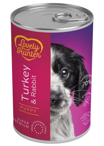 Lovely Hunter (Лавли Хантер) Puppy with Turkey and Rabbit – Консервированный корм для щенков (индейка/кролик)